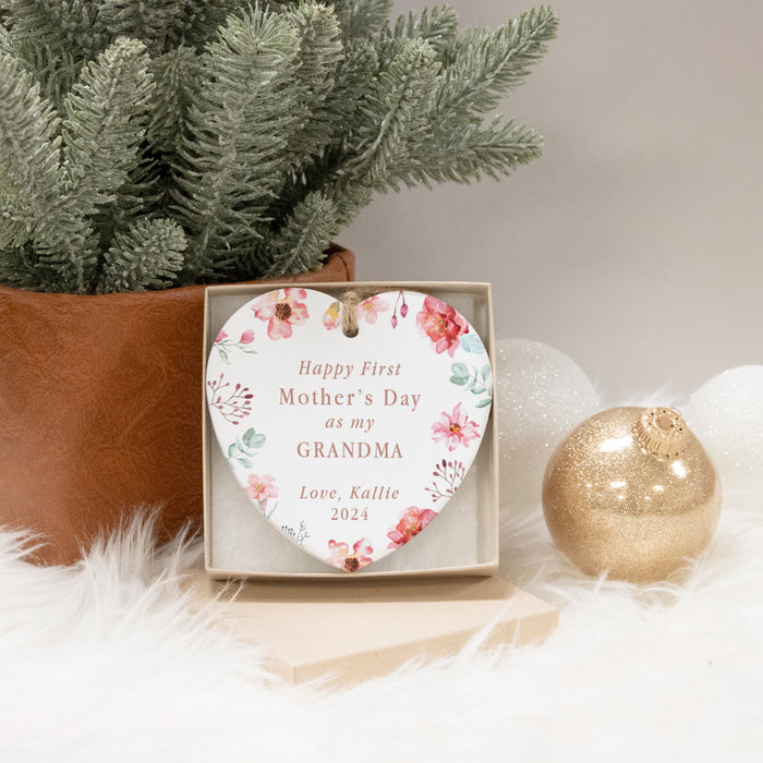 Personalized First Mother's Day as a Grandma Ornament