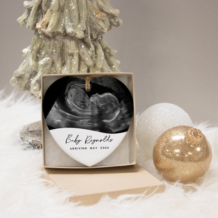 Personalized Ultrasound Photo Christmas Ornament