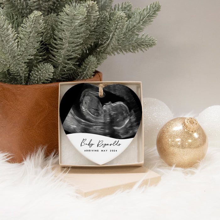 Personalized Ultrasound Photo Christmas Ornament
