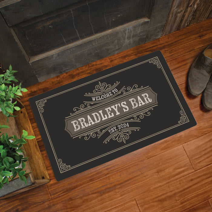 Personalized Bar Welcome Mat