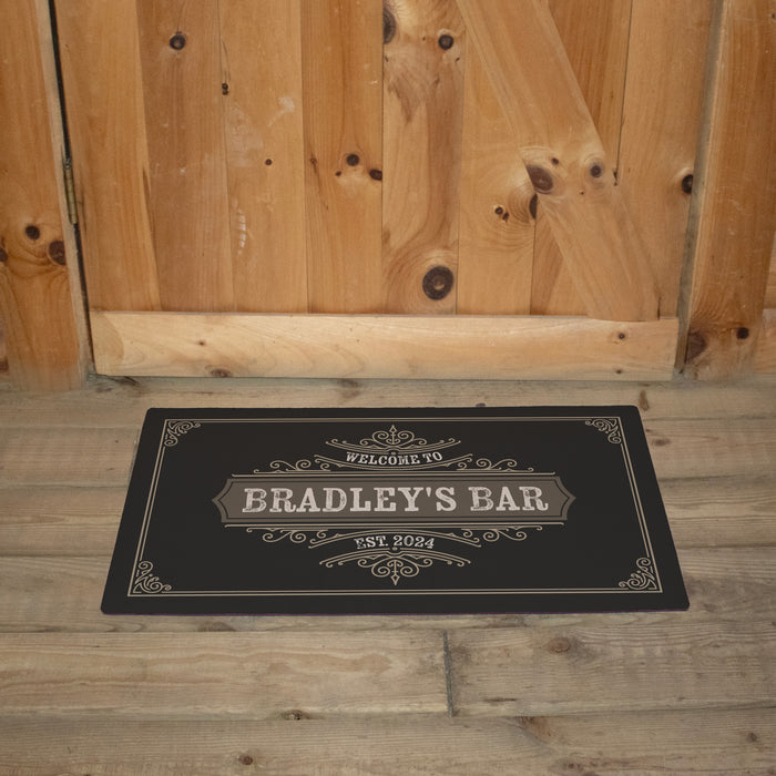 Personalized Bar Welcome Mat