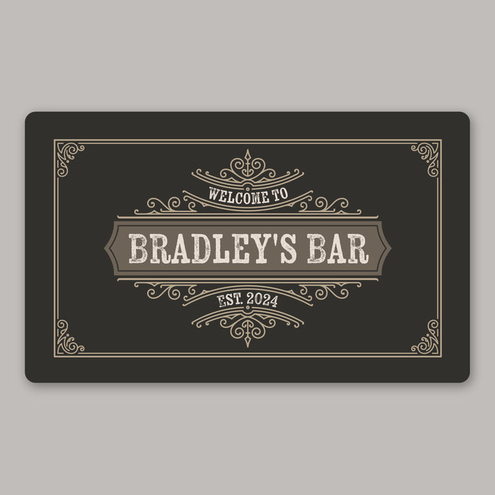 Personalized Bar Welcome Mat