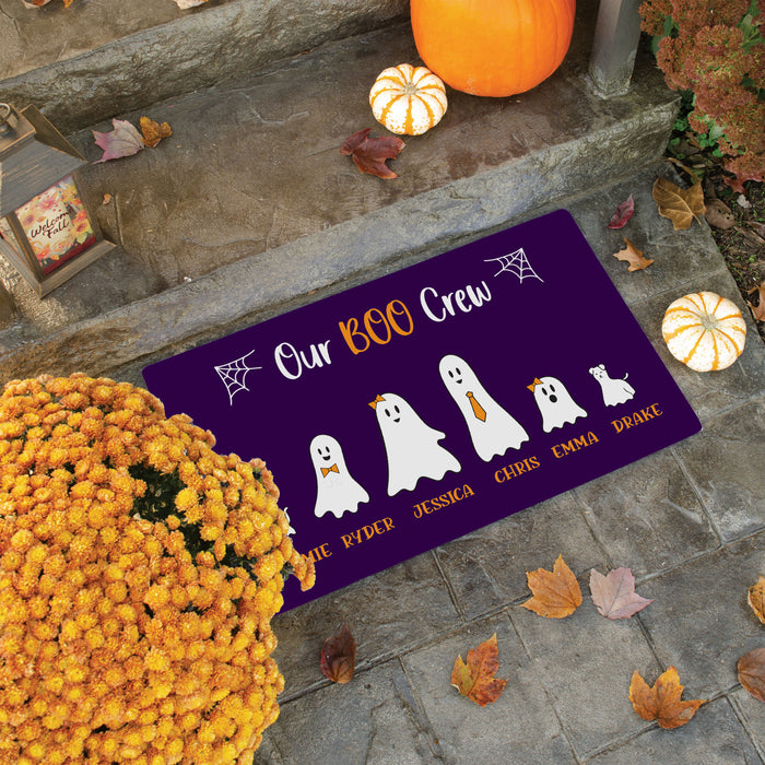 Personalized "Our Boo Crew" Halloween Welcome Doormat