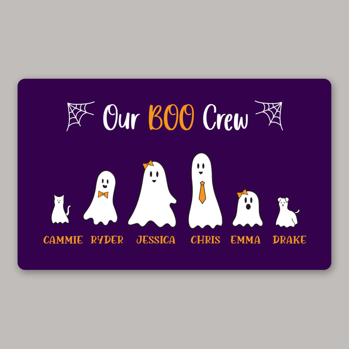 Personalized "Our Boo Crew" Halloween Welcome Doormat