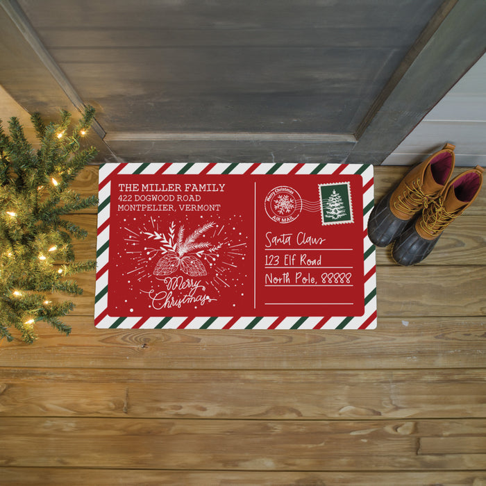 Personalized Letters to Santa Christmas Door Mat