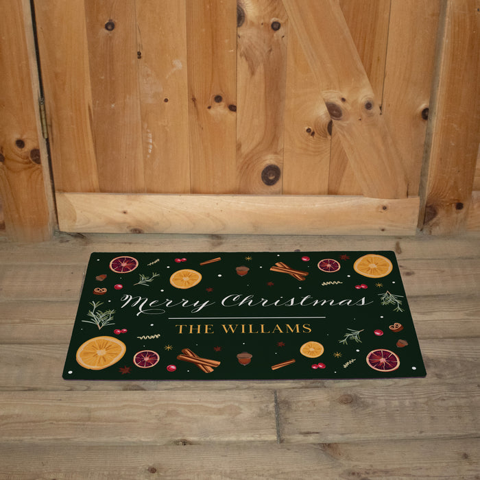 Personalized Holiday Potpourri Doormat