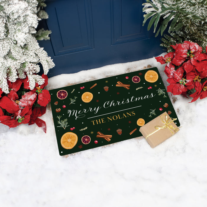 Personalized Holiday Potpourri Doormat