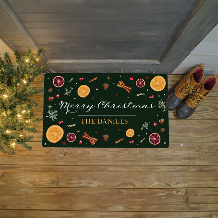 Personalized Holiday Potpourri Doormat