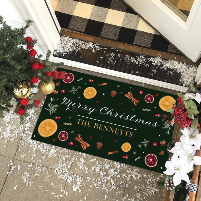 Personalized Holiday Potpourri Doormat