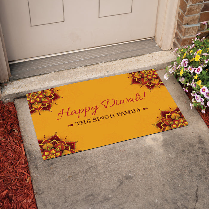 Personalized Happy Diwali Welcome Doormat