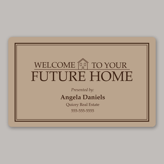 Personalized Future Home Real Estate Agent Welcome Door Mat