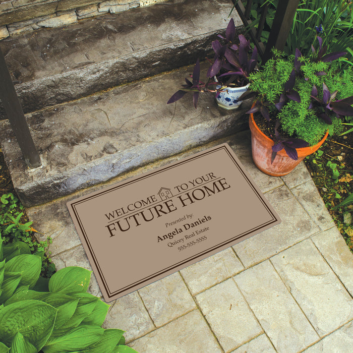 Personalized Future Home Real Estate Agent Welcome Door Mat