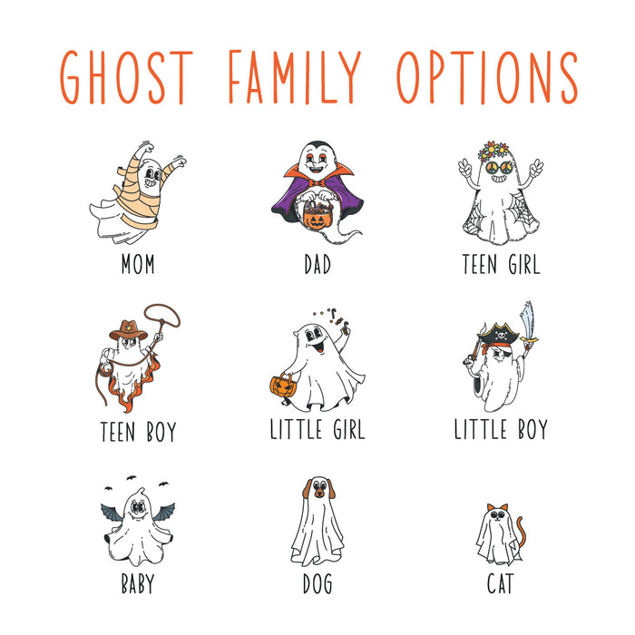 Personalized Ghost Family Halloween Doormat