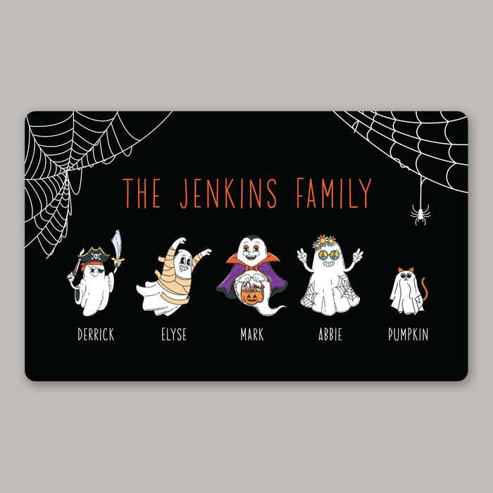 Personalized ghost family doormat