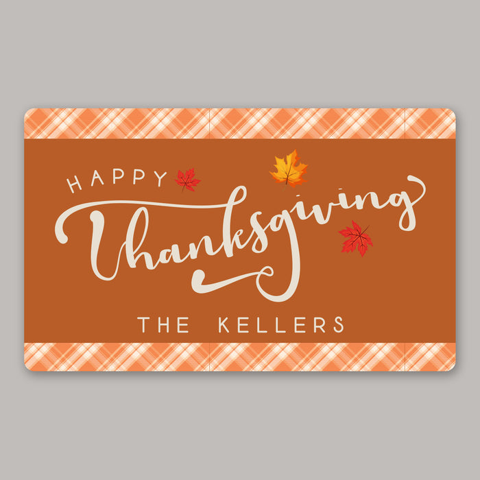 Personalized Happy Thanksgiving Doormat