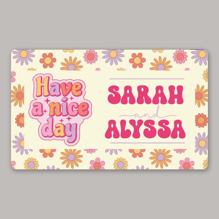 Personalized "Have a Nice Day" Doormat