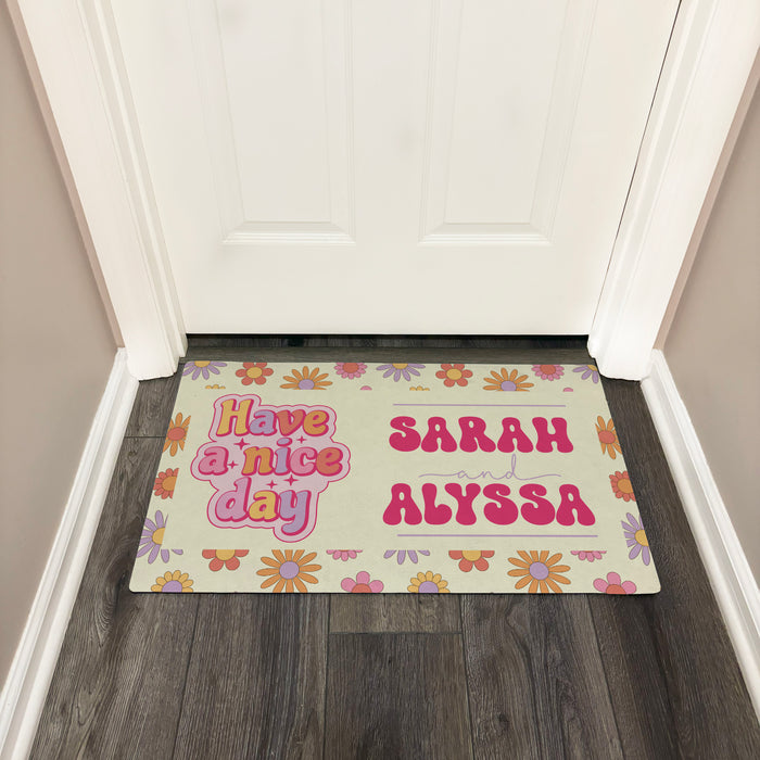 Personalized "Have a Nice Day" Doormat