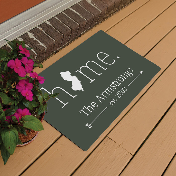 Personalized Home State Doormat