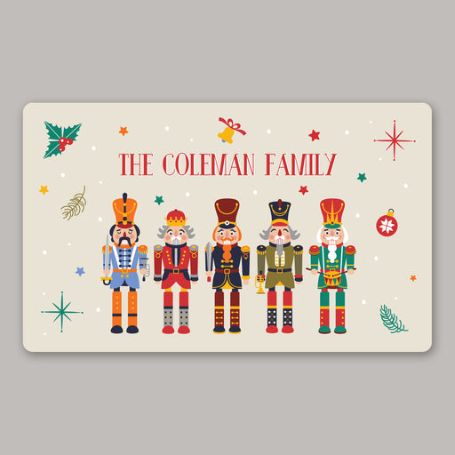 Personalized nutcracker welcome mat