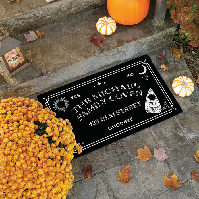 Personalized Ouija Board Halloween Doormat