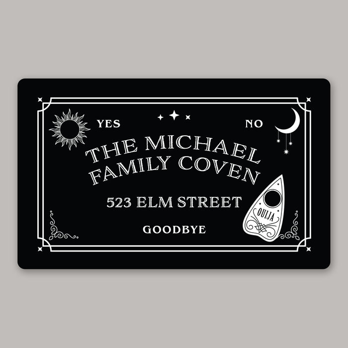 Personalized Ouija Board Halloween Doormat