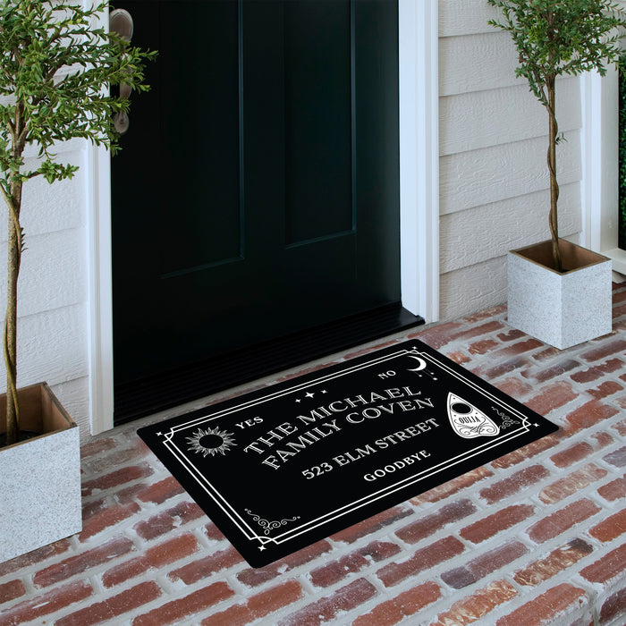 Personalized Ouija Board Halloween Doormat