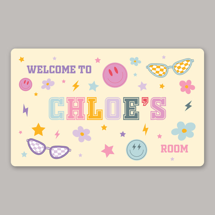 Personalized "Welcome to my Room" Girl's Room Doormat