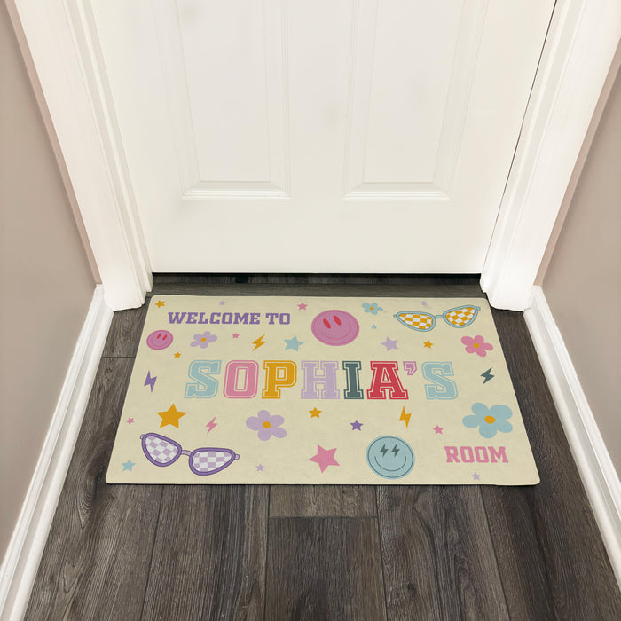 Personalized "Welcome to my Room" Girl's Room Doormat