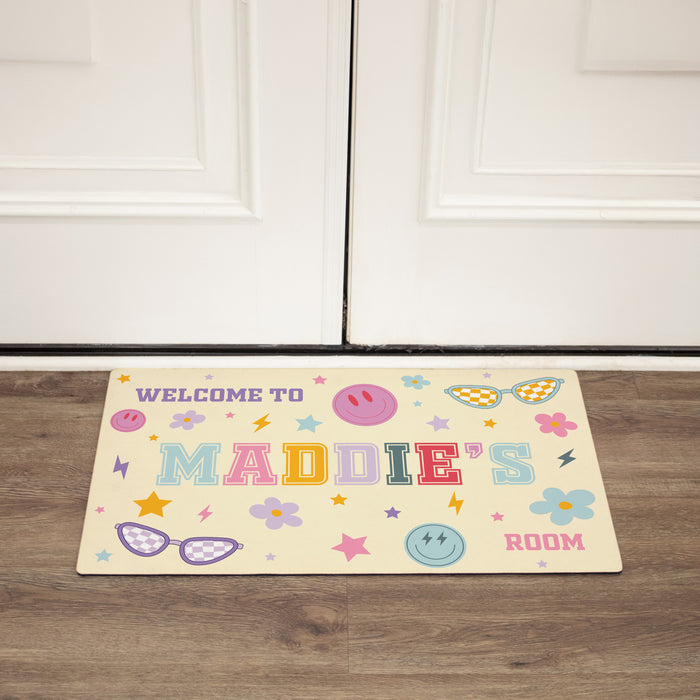 Personalized "Welcome to my Room" Girl's Room Doormat