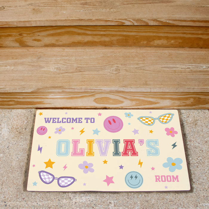 Personalized "Welcome to my Room" Girl's Room Doormat