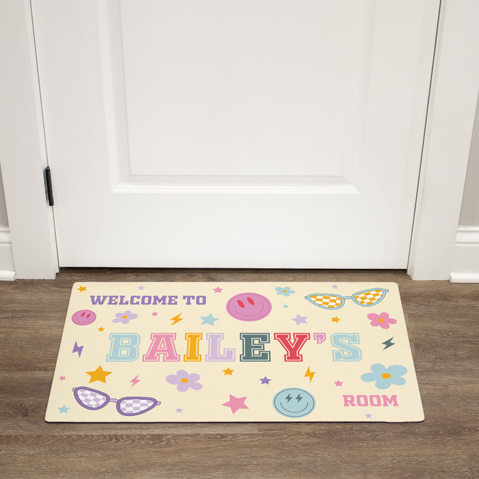 Personalized "Welcome to my Room" Girl's Room Doormat