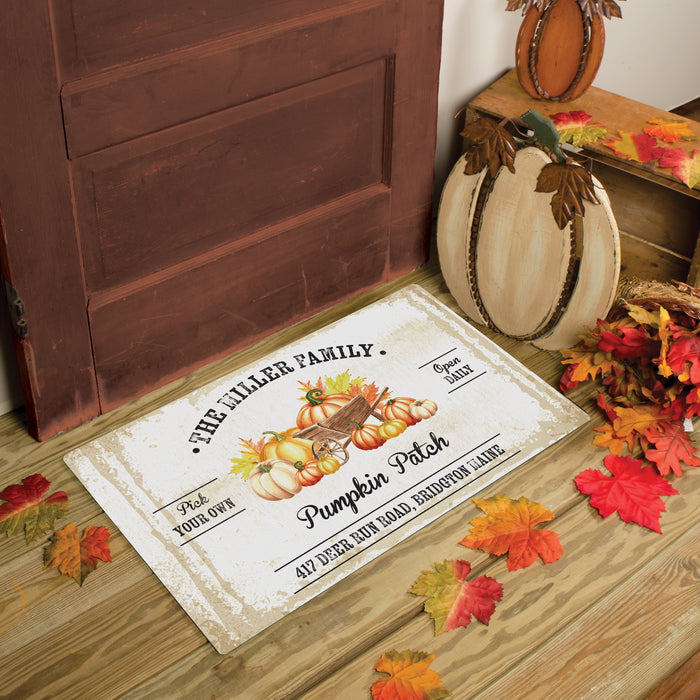 Personalized Pumpkin Patch Door Mat