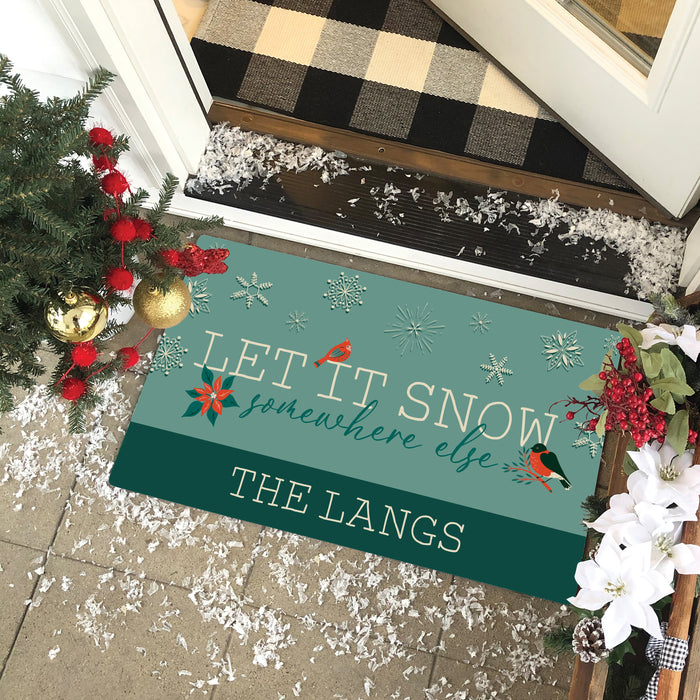 Personalized “Let It Snow” Welcome Mat