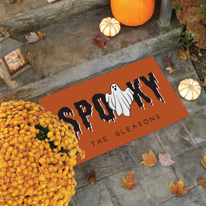 Personalized Spooky Ghost Halloween Doormat