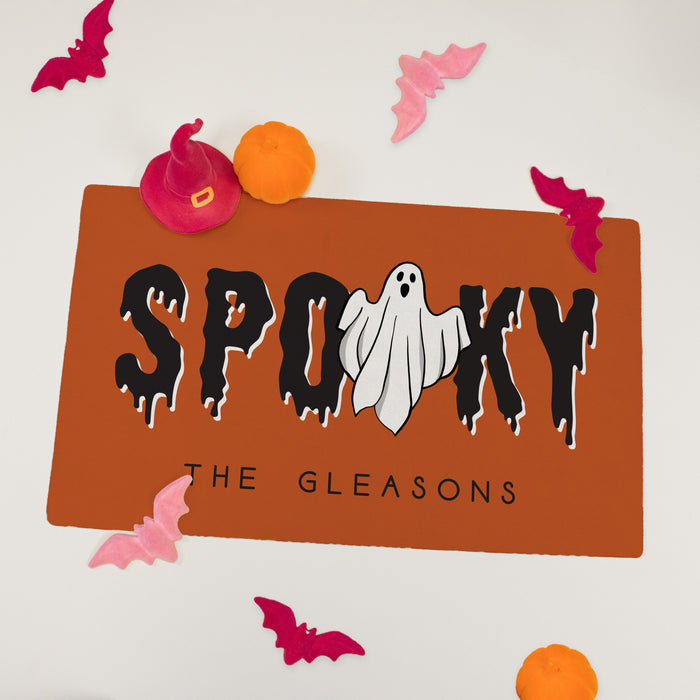 Personalized Spooky Ghost Halloween Doormat