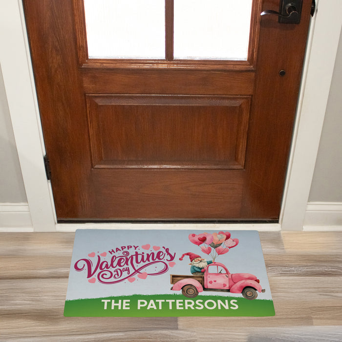 Personalized Valentine's Day Gnome Mat