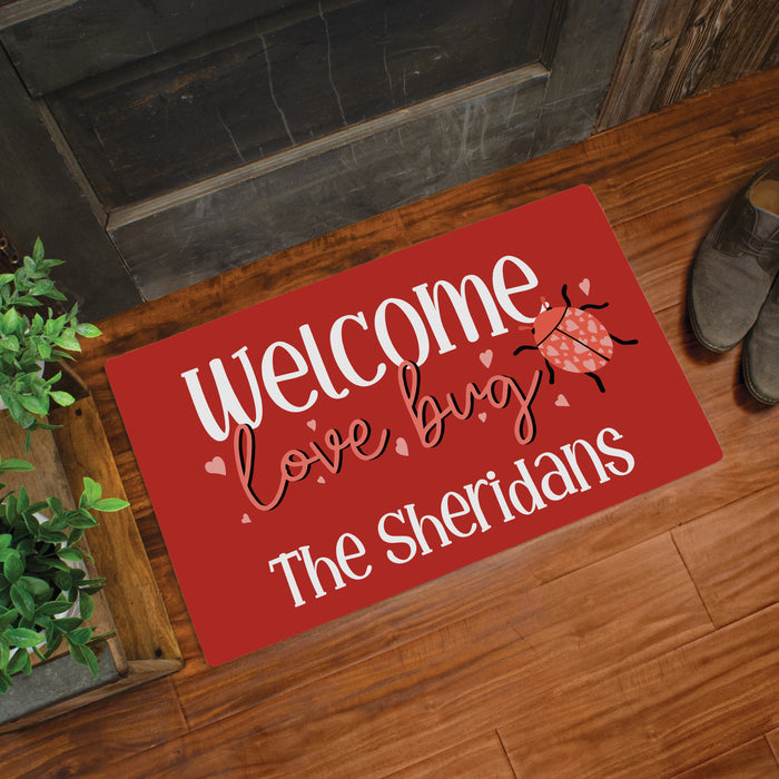 Personalized Valentine's Day Welcome Doormat