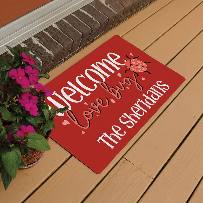 Personalized Valentine's Day Welcome Doormat