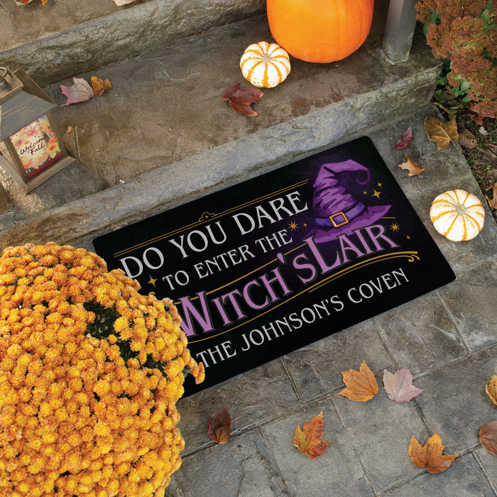 Personalized Witch's Lair Name Doormat