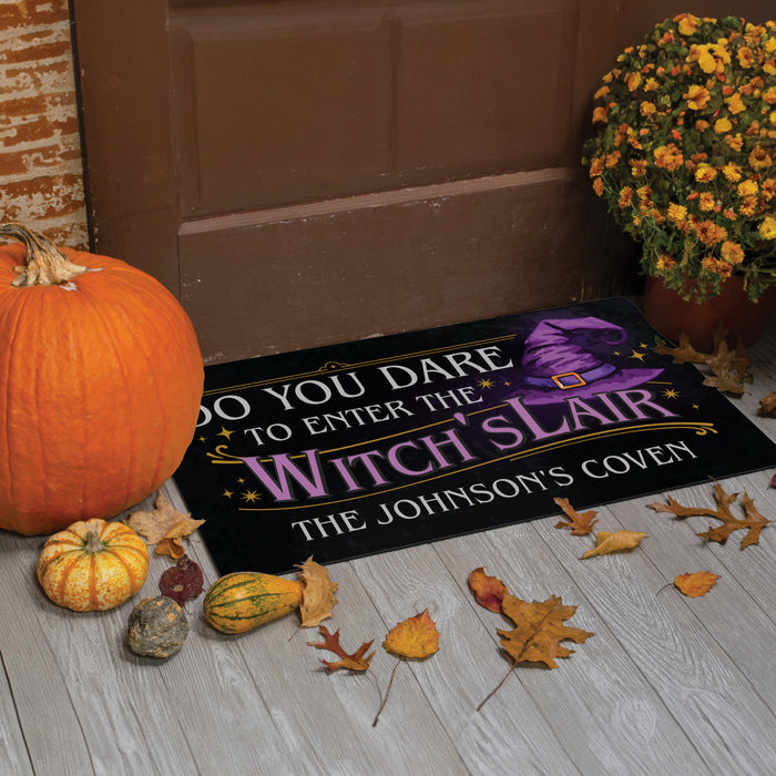 Personalized Witch's Lair Name Doormat