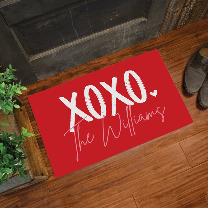 Personalized XOXO Valentine's Day Doormat