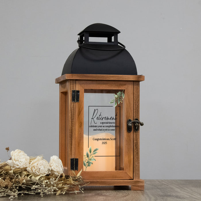 Personalized Retirement Time Lantern