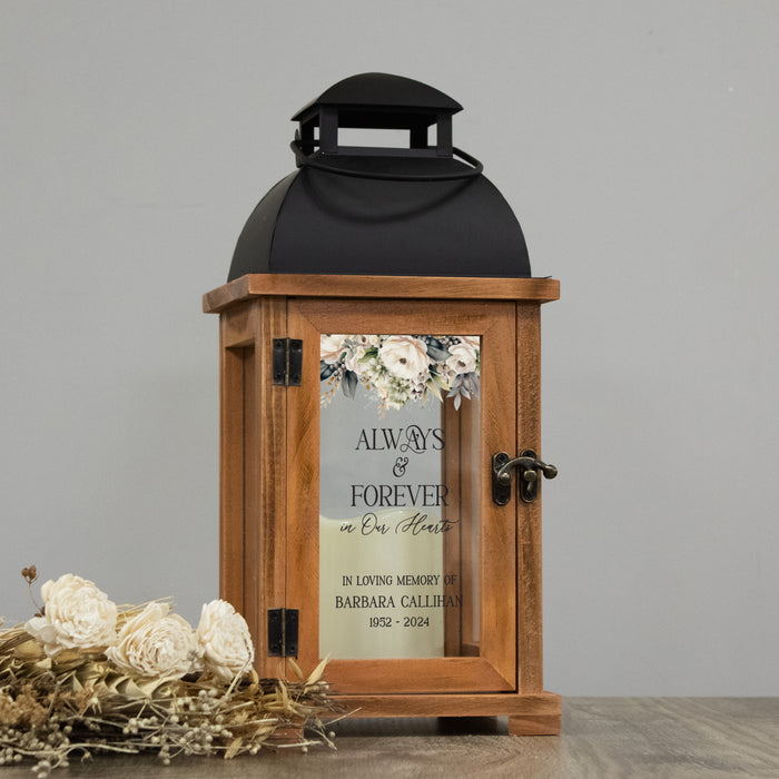 Personalized Always & Forever Memorial Lantern