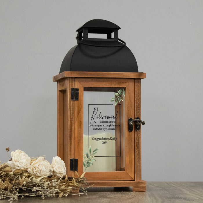 Personalized Retirement Time Lantern