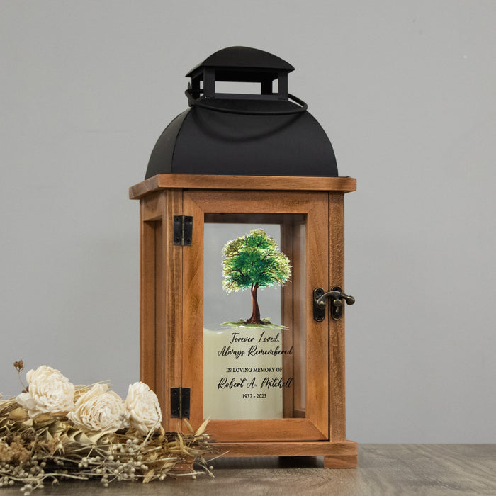 Personalized Tree of Life Memorial Lantern