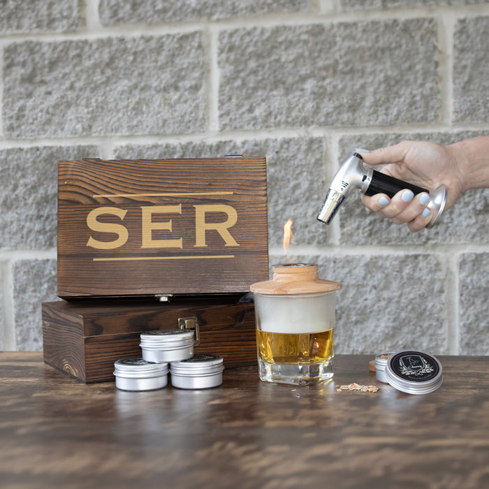 Monogrammed Whiskey Smoker Kit