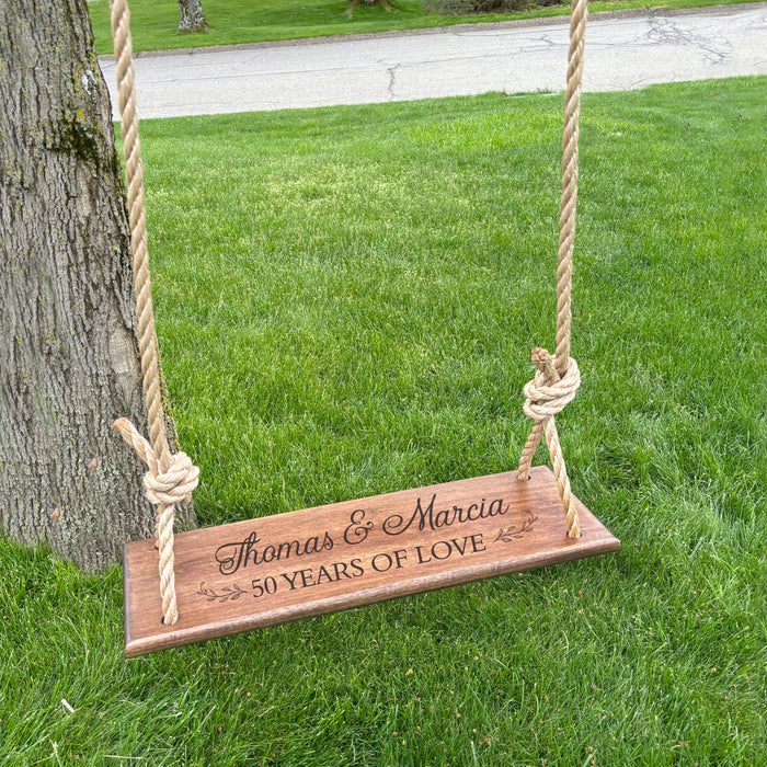 Personalized Wedding Anniversary Tree Swing