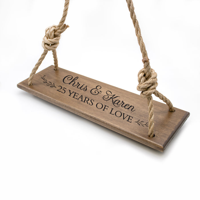 Personalized Wedding Anniversary Tree Swing