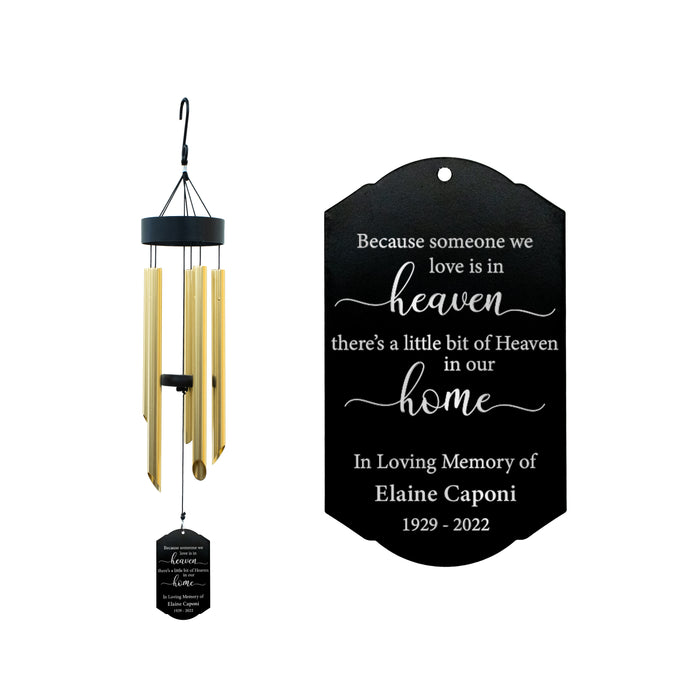 Personalized Heaven in Our Home Memorial Wind Chime