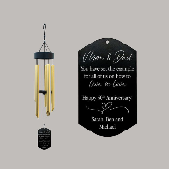 Personalized Parents Anniversary Wind Chime